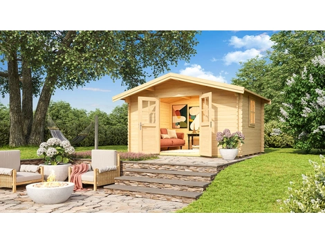 Mr.GARDENER Gartenhaus Donau Fichte natur 380x280 | Asg Webseite
